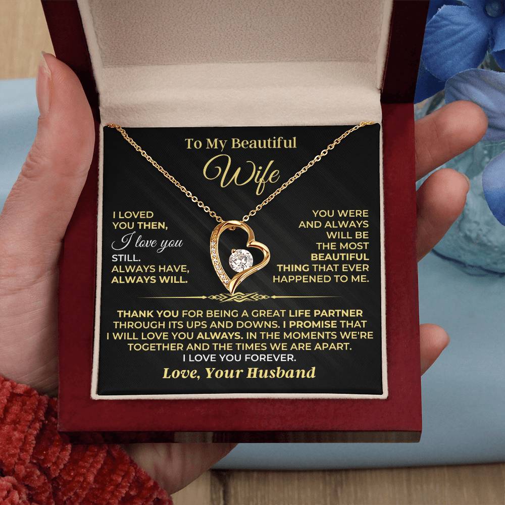 To My Beautiful Wife - Forever Love Gift Set - Ss532 Forever Love Necklace