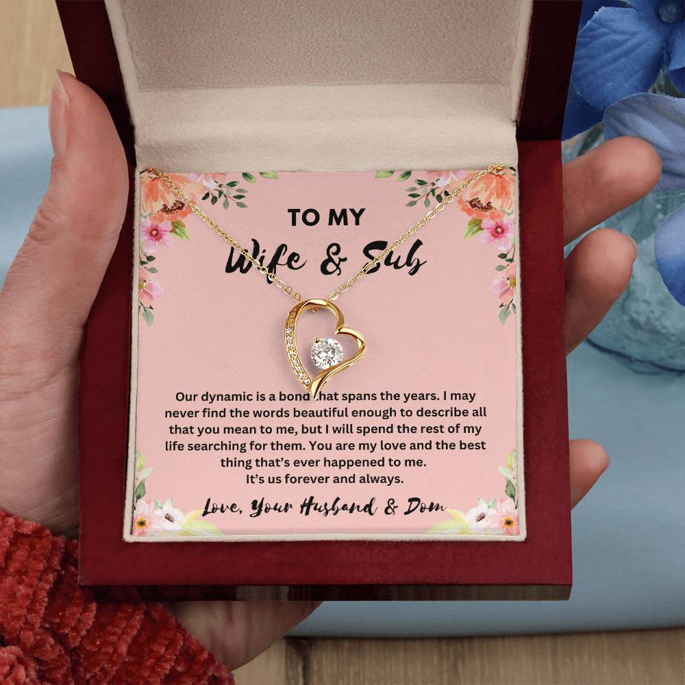 Customizable Bdsm Necklace, Wife & Submissive Necklace, Gift For Submissive, Bdsm Gift, Gift From Dom, Anniversary, Christmas, Discreet Forever Love Necklace