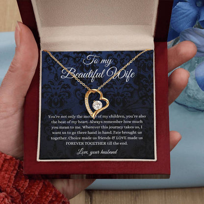 To My Beautiful Wife From Husband Forever Love Necklace