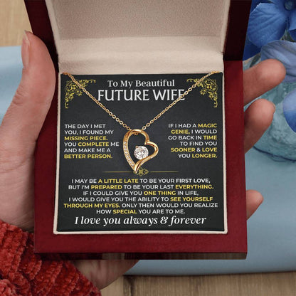 To My Beautiful Future Wife - Forever Love Gift Set - Ss516 Forever Love Necklace