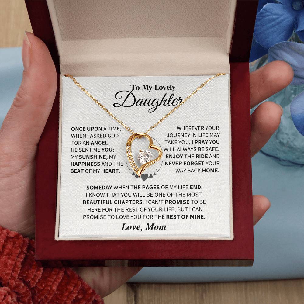 Daughter Gift- From Mom Forever Love Necklace