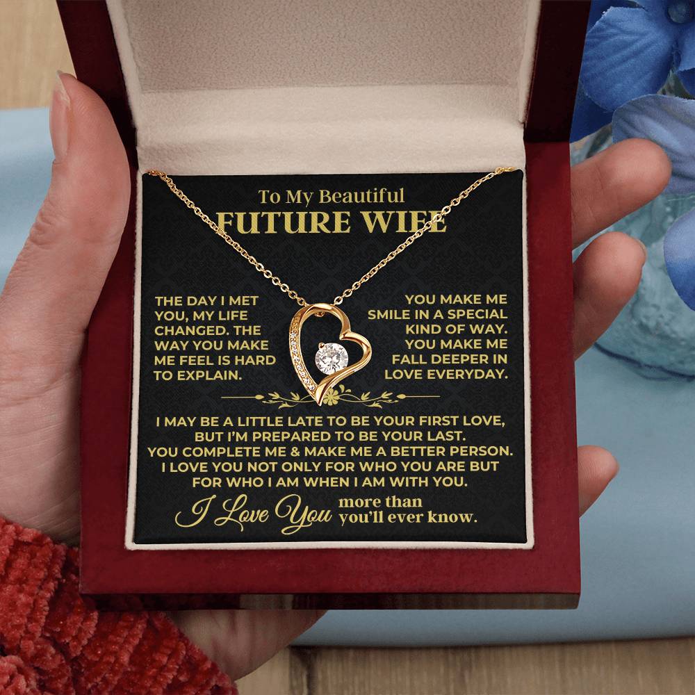 To My Beautiful Future Wife - Forever Love Gift Set - Ss546 Forever Love Necklace