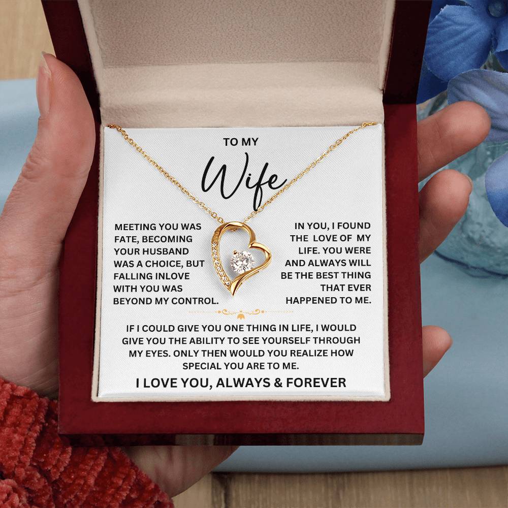 To My Wife - Forever Love Necklace Gift -  Forever Love Necklace