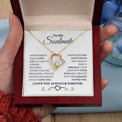 Gift For Soulmate - I Just Look Into Your Eyes Necklace Forever Love Necklace