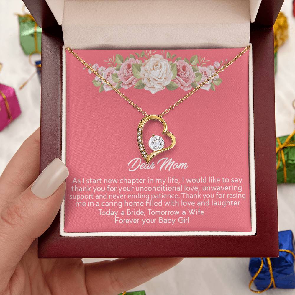 Mother Of The Bride Gift From Daughter Forever Love Necklace