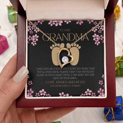 First Time Grandma Gifts Mothers Day Gift New Grandma Necklace I May Just Be A Bump But I Love You More Than You Ever Know Forever Love Necklace