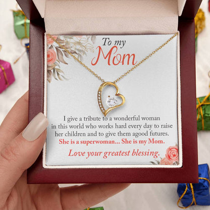 Customize Gift To My Mom Necklace Birthday Valentines Gift To My Mother Mom Necklace To My Mom Necklace To My Mom Mom Birthday Forever Love Necklace