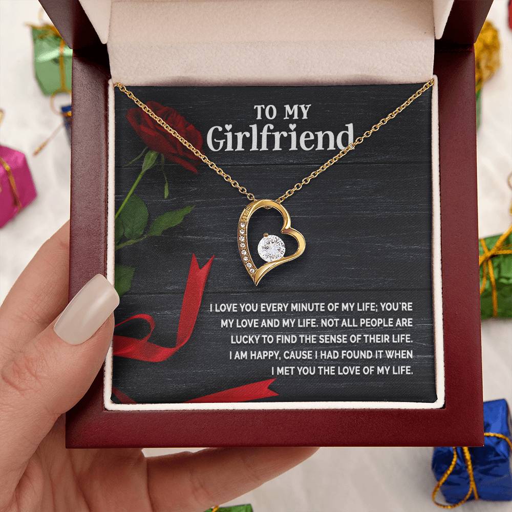 To My Girlfriend Necklace For Girlfriend Girlfriend Jewelry Anniversary Gift For Girlfriend Girlfriend Gift. Forever Love Necklace