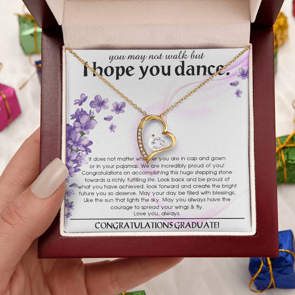 Class Of 2022 Graduation Gift For Daughter Senior 2021 Graduation Necklace Gift Box No Walk Graduation Forever Love Necklace