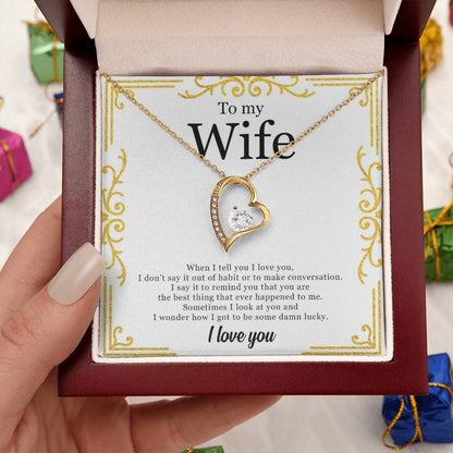 To My Wife I Love You Message Tmw16 1 Forever Love Necklace