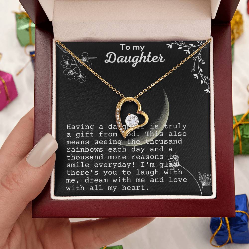 To My Daughter From Momdad 1 Forever Love Necklace