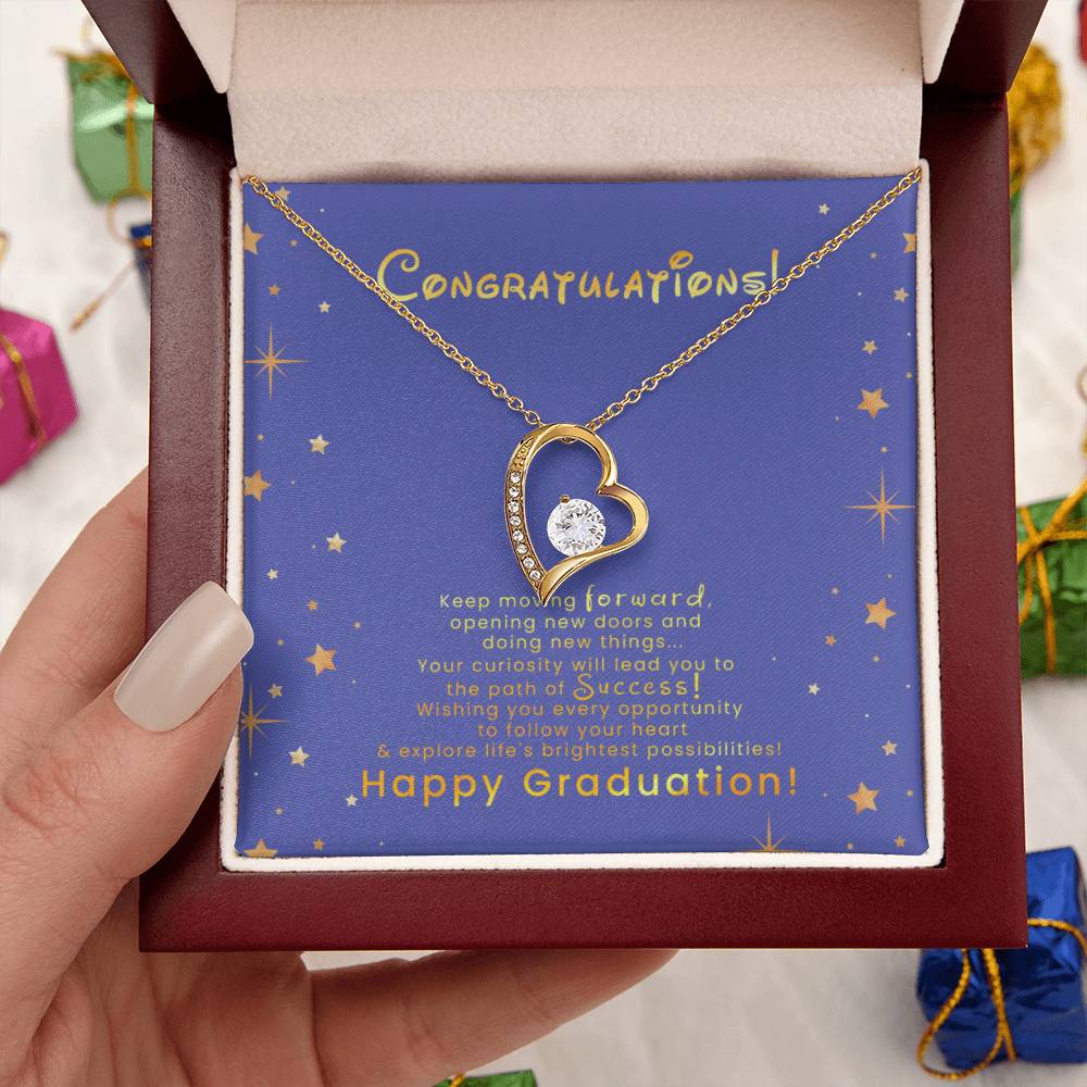 Happy Graduation Graduation Gift For Daughter Graduation Necklace Senior Class Congratulations Graduate Gift Forever Love Necklace