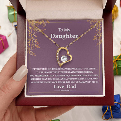 Keep Me In Your Heart For You Are Always In Mine. Gift For Daughter Forever Love Necklace