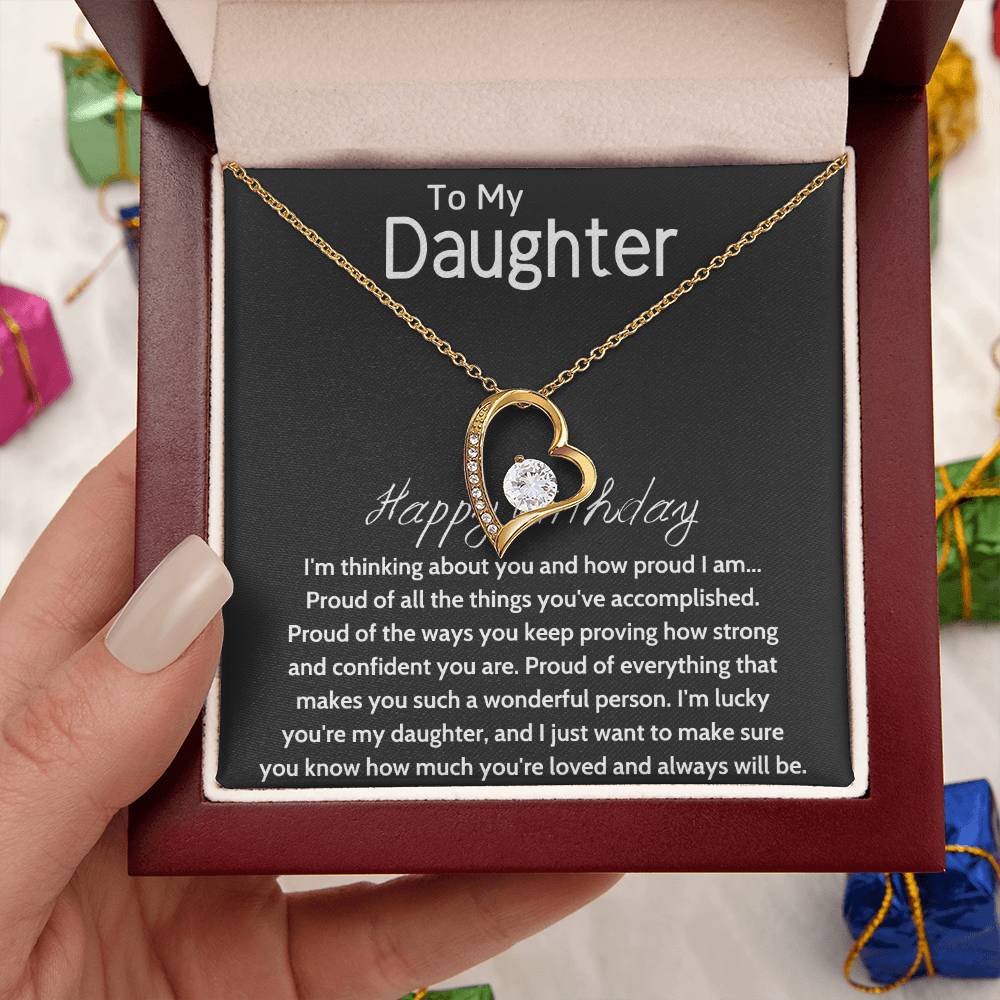 To My Daughter Beautiful Chapters Forever Love Necklace Daughter Necklace Gift For Daughter Xmas Christmas Daughter Gift From Mom 5 Forever Love Necklace