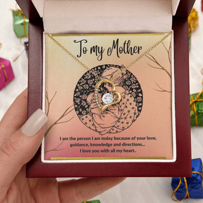 To My Mother I Love You With All My Heart Forever Love Necklace