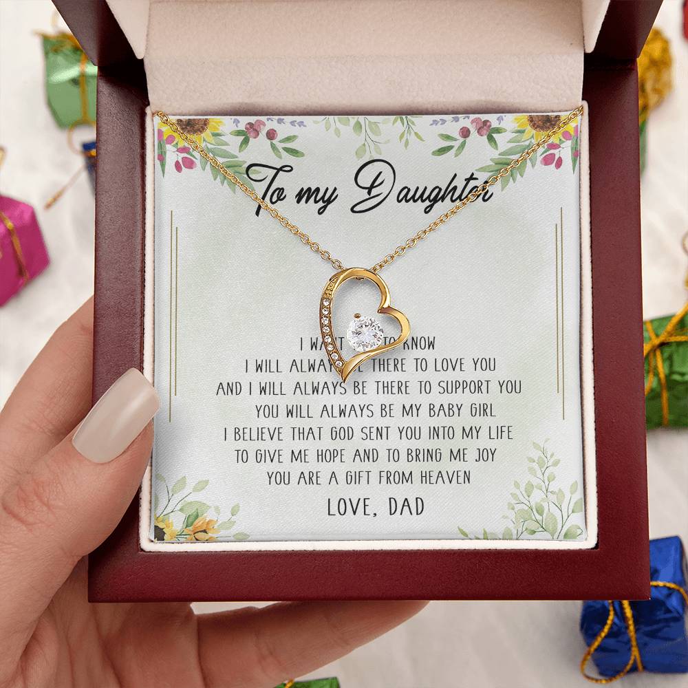 To My Daughter Necklace You Are Braver Than You Believe. Daughter Gift. Christmas Gift For Daughter Gift For Daughter From Dad Daughter Forever Love Necklace