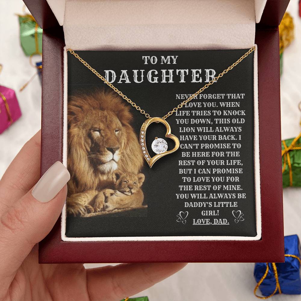 To My Daughter Interlocking Hearts Necklace From Dad Gift For Daughter From Dad Daughter Father Necklace Daughter Gift From Dad Forever Love Necklace