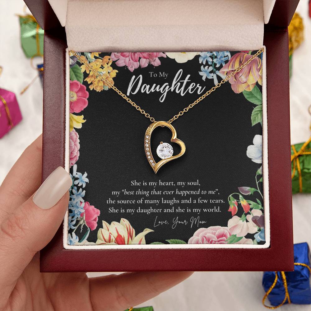 Daughter Gift To My Daughter Necklace From Mom To My Daughter Necklace Gift For Daughter From Mom Forever Love Necklace