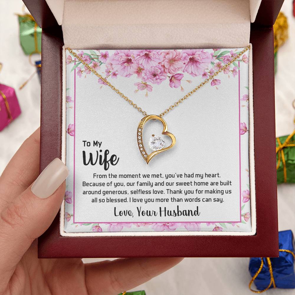 To My Beautiful Wife 2 1 1 Forever Love Necklace