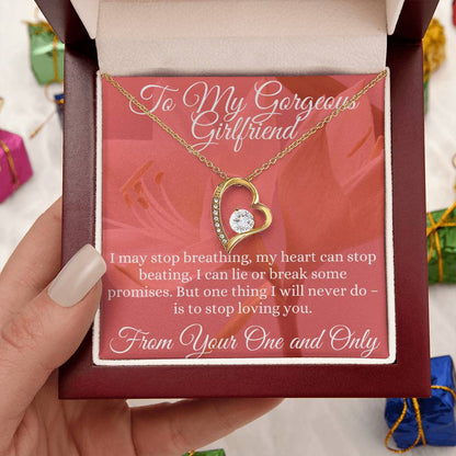 To My Gorgeous Girlfriend Just Because I Love You Forever Love Necklace