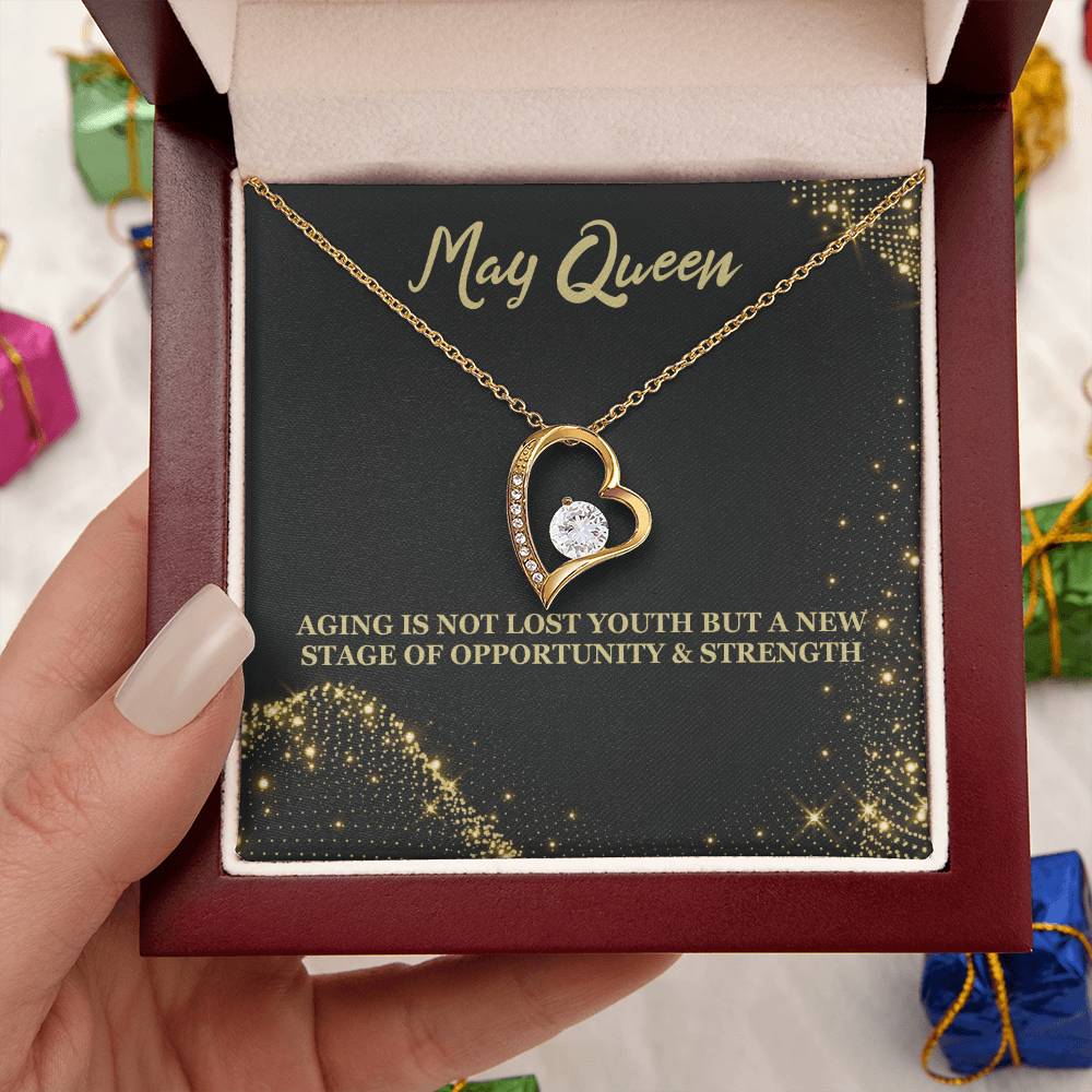 Born May Birthday Gift Forever Love Necklace