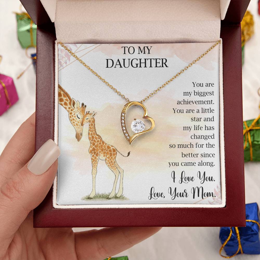 To My Daughter Giraffe Necklace Gift For Daughter From Mom Birthday Gift Graduation Gift Christmas Gift Live Your Dreams Gift For Daughter From Mom Forever Love Necklace