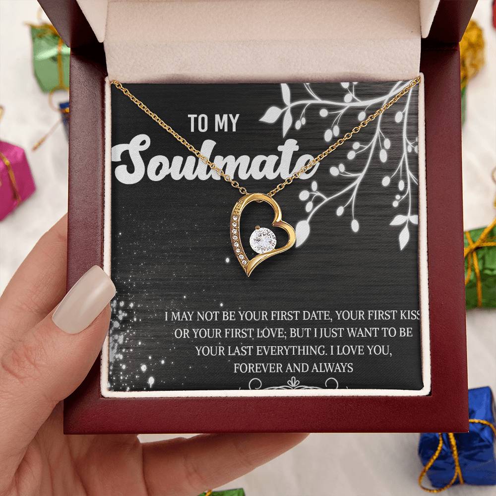 To My Soulmate Necklace Necklace For Girlfriend From Boyfriend My Soulmate Wedding Gift Girlfriend Necklace Gift Girlfriend Jewelry Forever Love Necklace