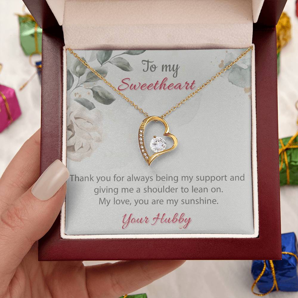To My Sweetheart From Your Hubby 925 Sterling Silver Pendant 1 Forever Love Necklace