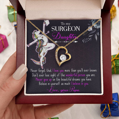 To My Surgeon Daughter Belive In Yourself As Much I Believe In Your Forever Love Necklace