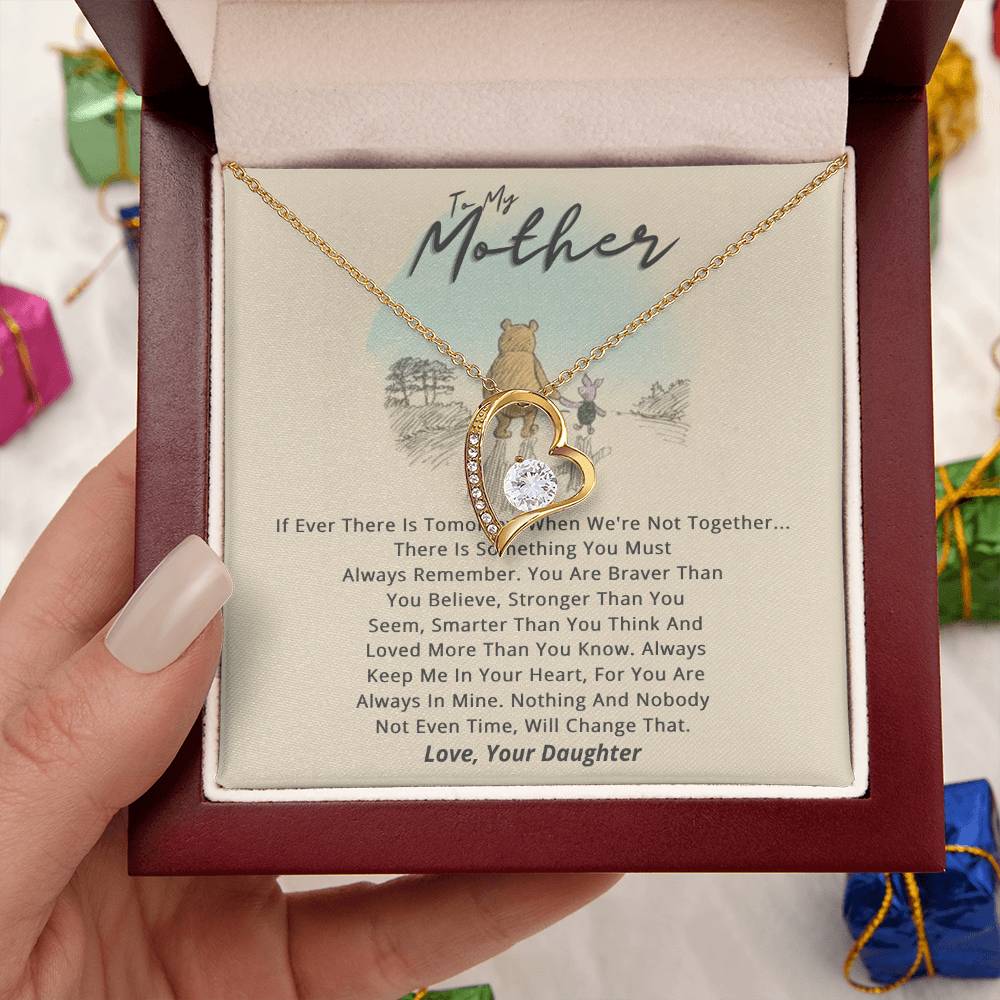 To My Mother Necklace With Message Card Mother's Day Gift 1 Forever Love Necklace