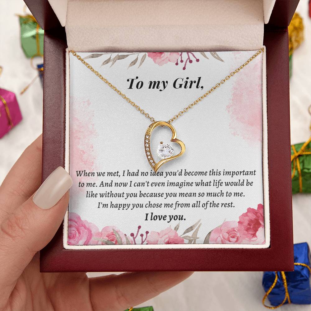 Valentine's Gift For Girlfriend I Can't Even Imagine What Life Would Be Like Without You Forever Love Necklace