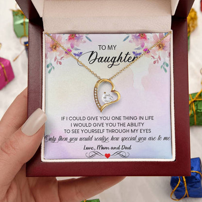 To My Daughter Necklace Forever Love Gift Daughter Necklace From Mom And Dad Customize Daughter Necklace Gift Daughter Birthday Gifts Forever Love Necklace