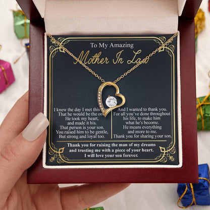 To My Amazing Mother In Law - Forever Love Necklace Forever Love Necklace
