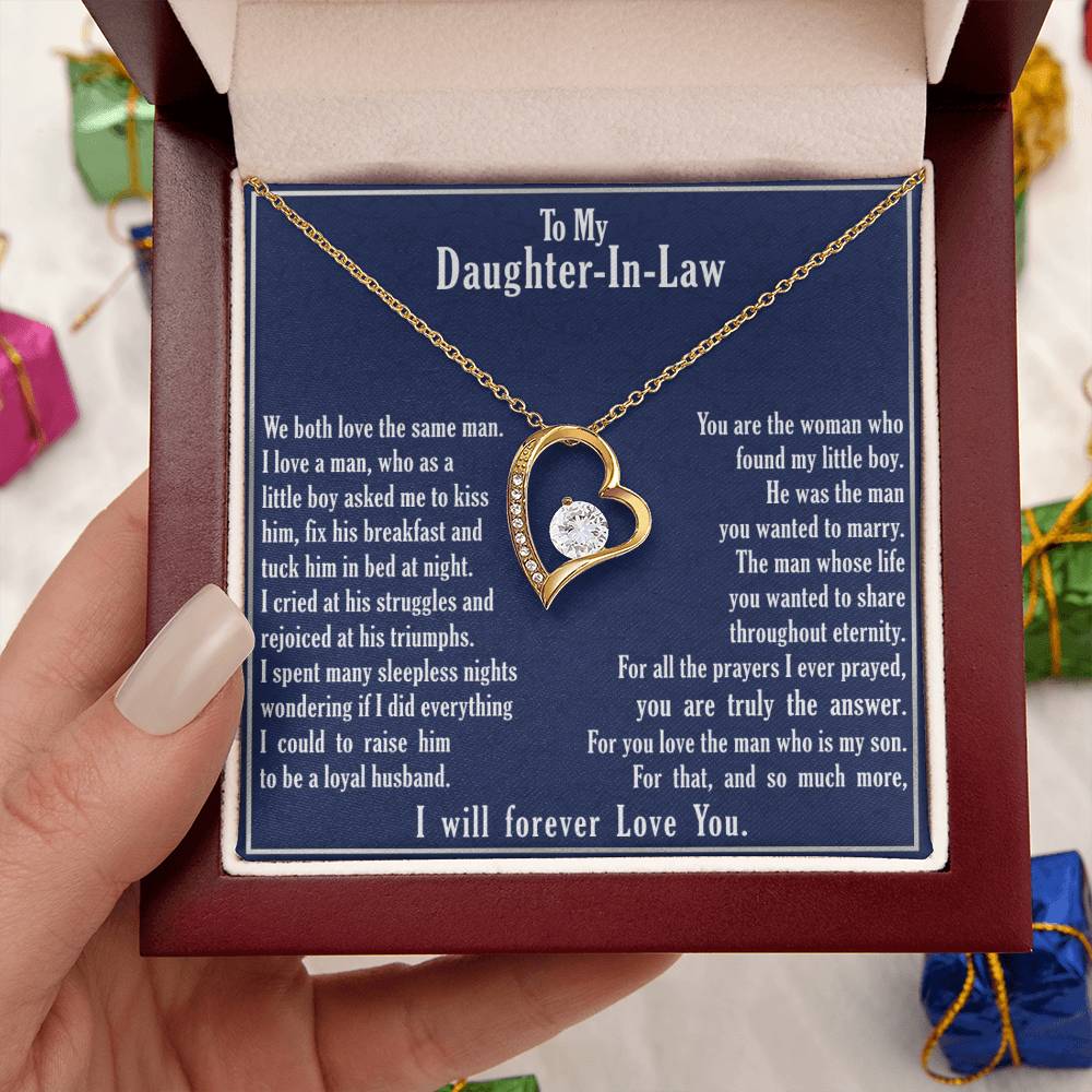 A Gift For Daughter In Law Forever Love Necklace - You Are Truly The Answer Forever Love Necklace