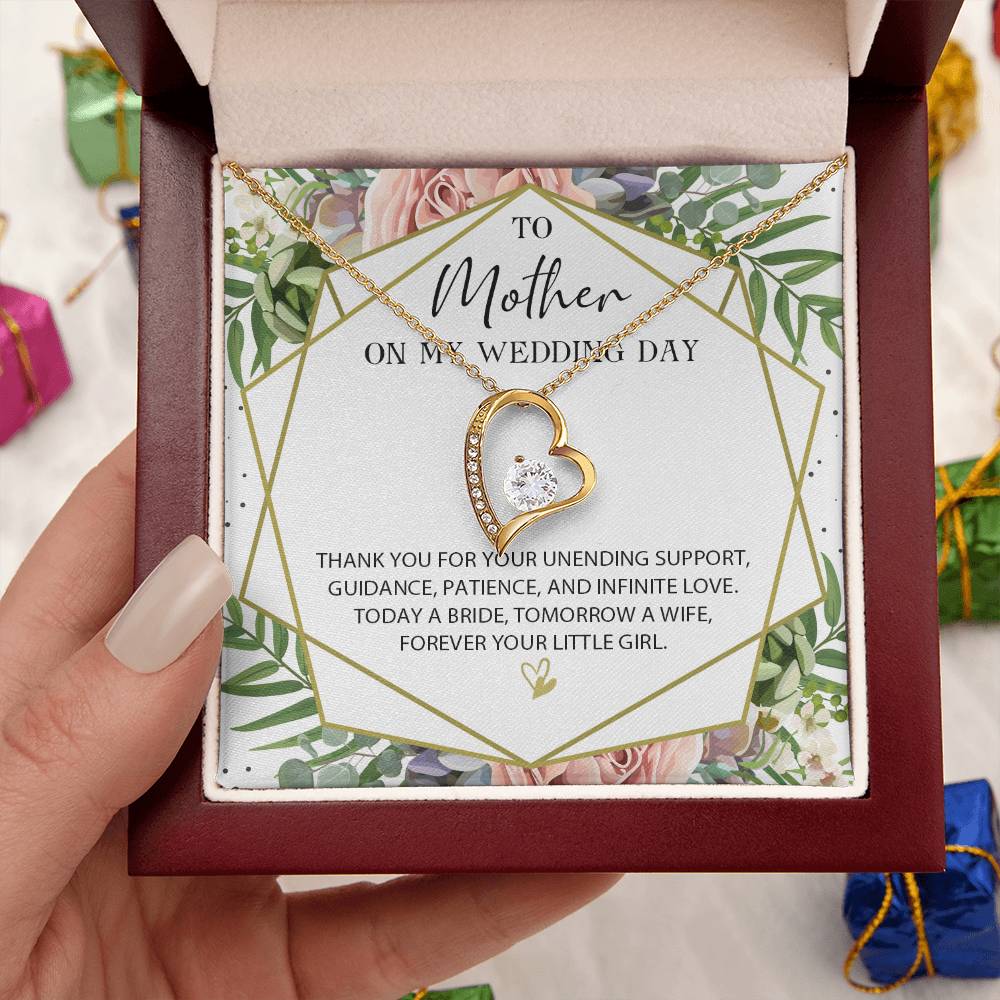 Gift For Mom On Wedding Day Mother Wedding Gift Necklace Mom Wedding Forever Love Necklace Giftthank You Mom Wedding Gift Mom On Forever Love Necklace