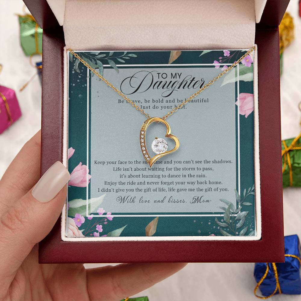 Gift For Daughter From Dad Daughter Father Necklace Daughter Gift From Dad To My Daughter Daughters Birthday Forever Love Necklace