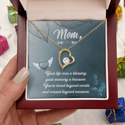 Mom Your Life Was A Blessing - Forever Love Necklace Forever Love Necklace