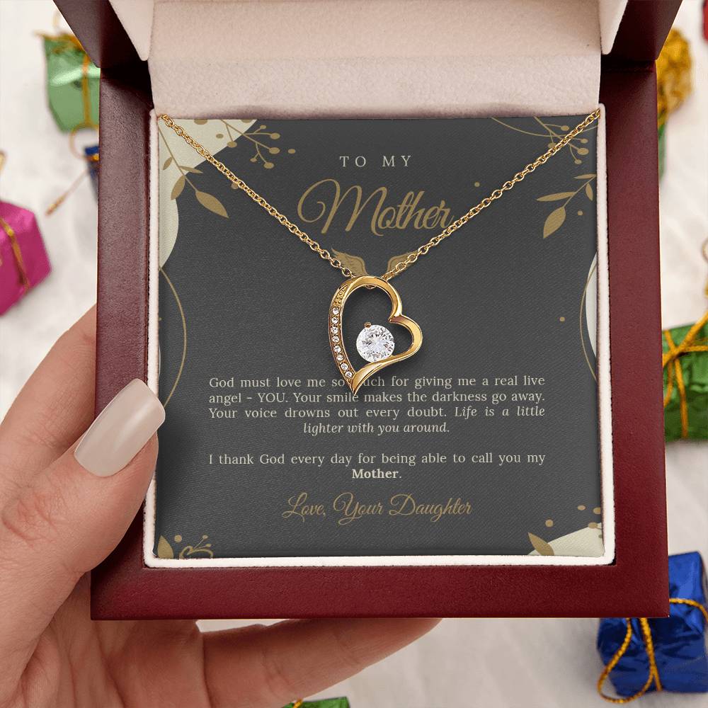 To My Angel Mother Forever Love Necklace