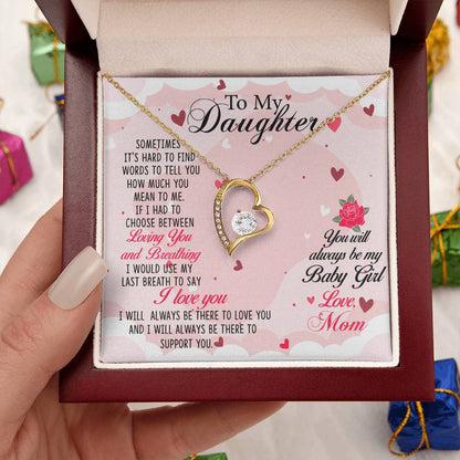 To My Daughter Necklace From Mom Gift For Daughter From Mom Birthday Gift Daughter Graduation Gift Daughter Forever Love Necklace