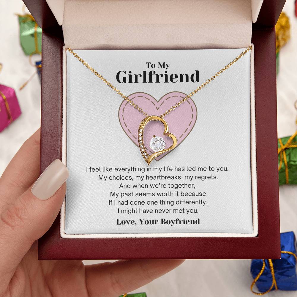 To My Girlfriend - Everything Has Led Me To You - Necklace Forever Love Necklace