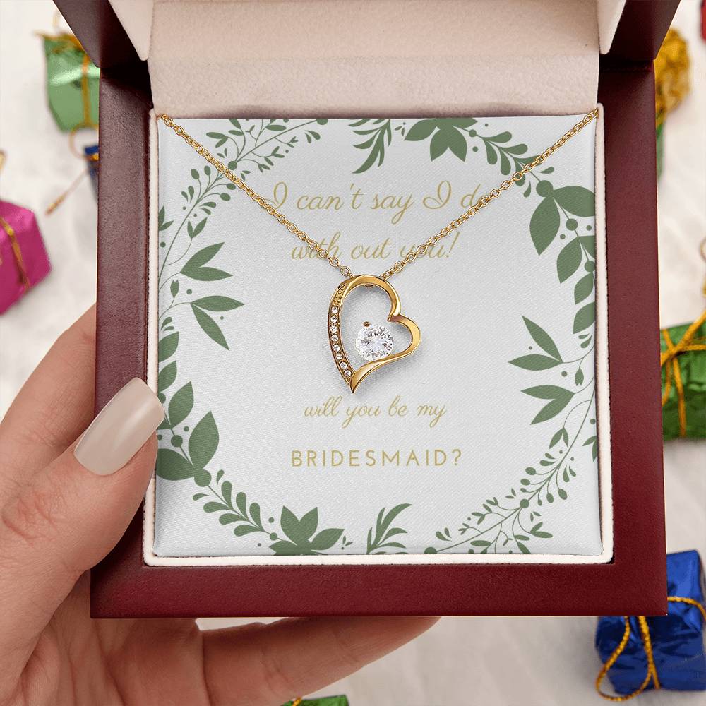 Bridesmaid Wedding Bridesmaid Gift From Bride To Bridesmaid Forever Love Necklace
