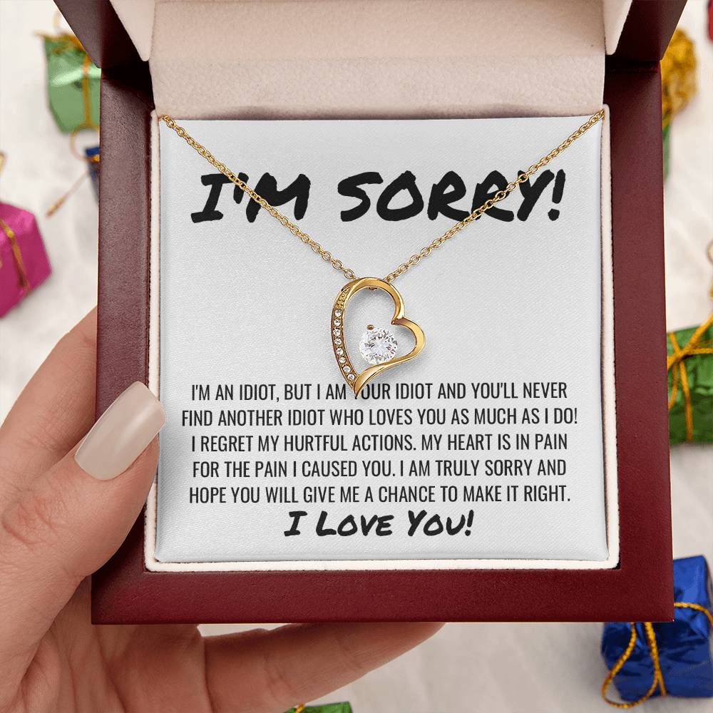 Sorry Apology Love Necklace Forever Love Necklace