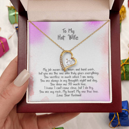 My Hot Wife You Show Me Love From Husband Heart Necklace Forever Love Necklace