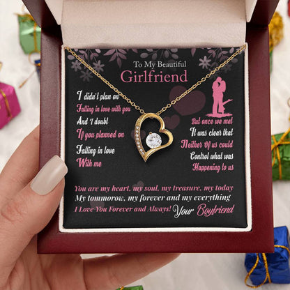 To My Beautiful Girlfriend - Forever Love Necklace Forever Love Necklace