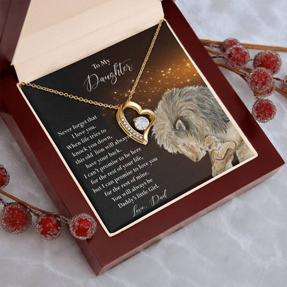 To My Daughter Gift Necklace Gift From Dad Dad To Daughter Gift Birthday Gift For Daughter From Dad Christmas Gift Daughter Forever Love Necklace
