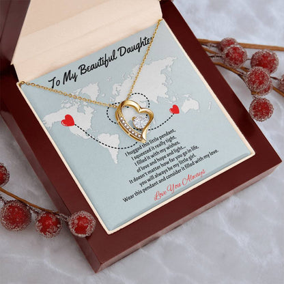 To My Beautiful Daughter Straighten Your Crown Necklace Mom Daughter Necklace Daughter Birthday Gift Daughter Graduation Gift Forever Love Necklace