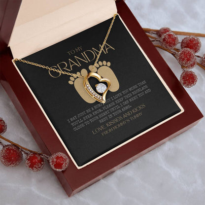 First Time Grandma Gifts Mothers Day Gift New Grandma Necklace I May Just Be A Bump But I Love You More Than You Ever Know 2 Forever Love Necklace