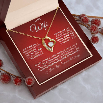 Wife Together Forever Hart Necklace Forever Love Necklace