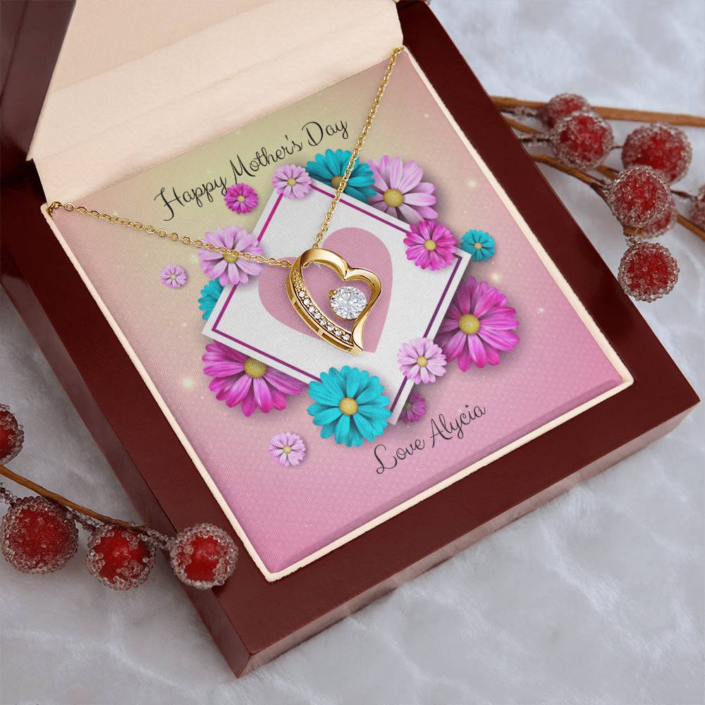 Forever Love White Gold Or Yellow Gold Heart Pendant And Necklace Forever Love Necklace