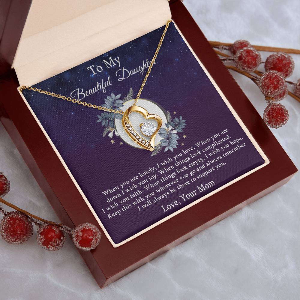 A Special Necklace Gift For Your Daughter To My Beautiful Daughter Mom Daughter Necklace Daughter Birthday Gift Daughter Graduation Forever Love Necklace